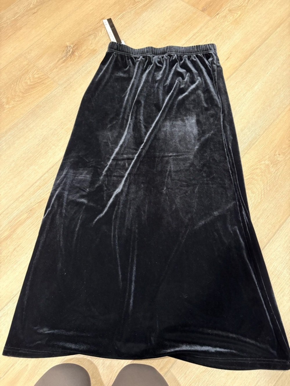 Style & Co. Black Velvet Maxi Skirt
